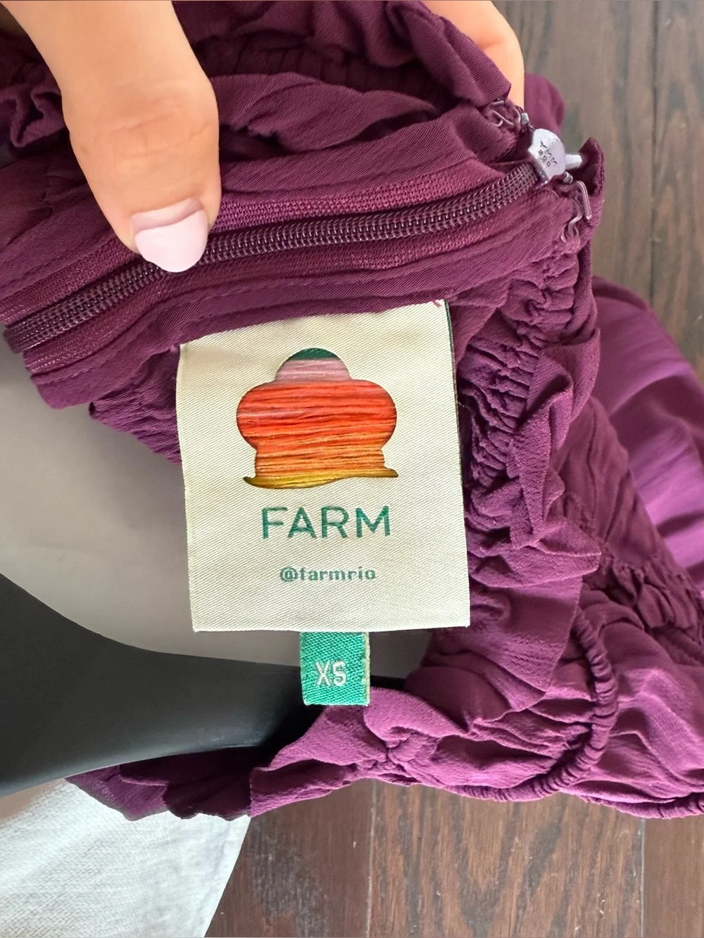 FARM Rio Purple Ruffle Peplum Blouse - Picture 14 of 16